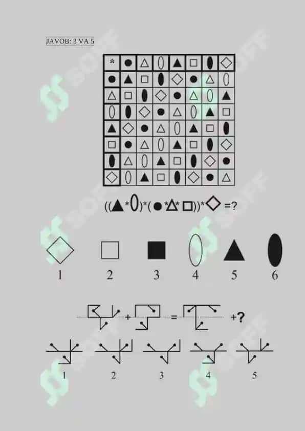 ARGOS SAVOLLARGA ANIQ JAVOBLAR - MANTIQ 4