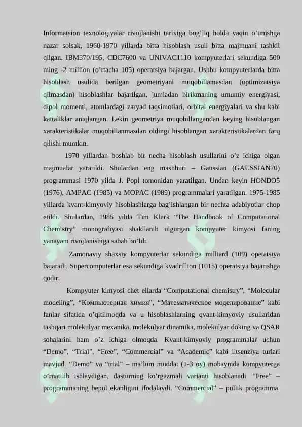 Empirik hisoblashlar uchun mo’ljallangan dasturlar va majmualar 3
