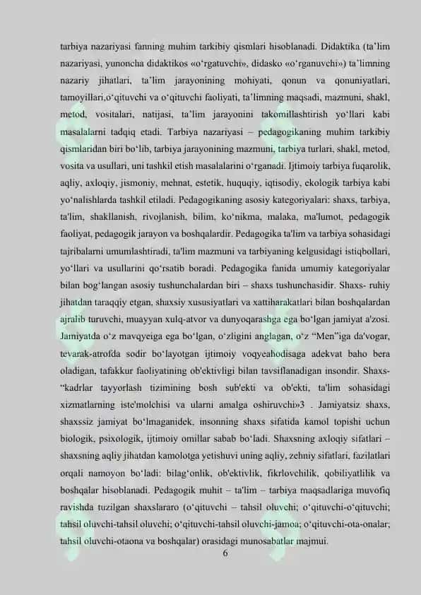 Pedagogika nazariyasi va tarixi metadalogiyasi 6