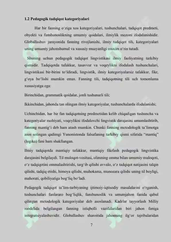 Pedagogika nazariyasi va tarixi metadalogiyasi 7