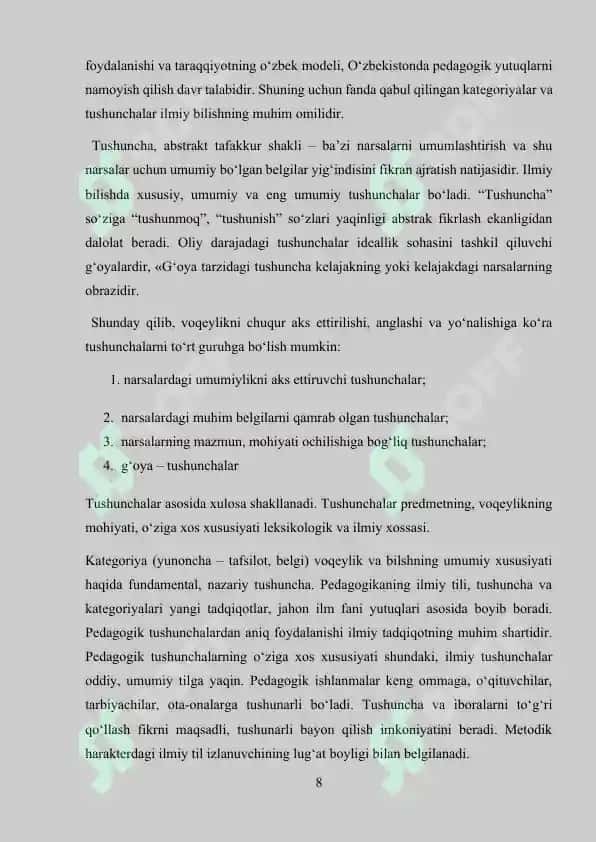 Pedagogika nazariyasi va tarixi metadalogiyasi 8