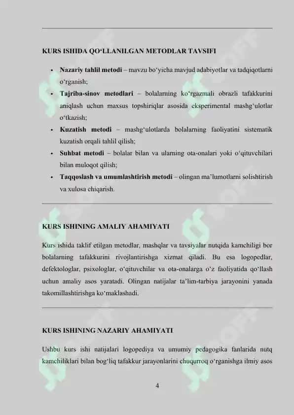 Nutqida kamchiligiga ega bolalarning ko'rgazmali obrazli tafakkur xususiyatlari 4