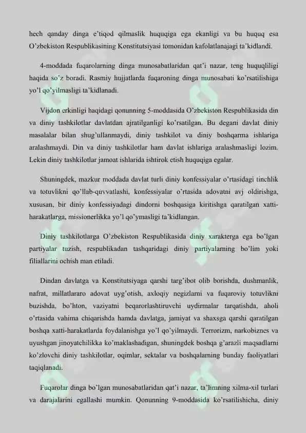 Zamonaviy jamiyatda din va davlatning o'zaro munosabati 3