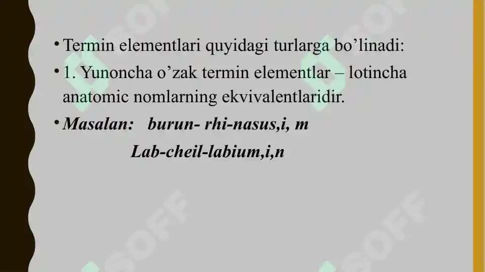 Klinik terminologiyaga kirish. Klinik atamalar yasash usullari. Suffikatsiya 8