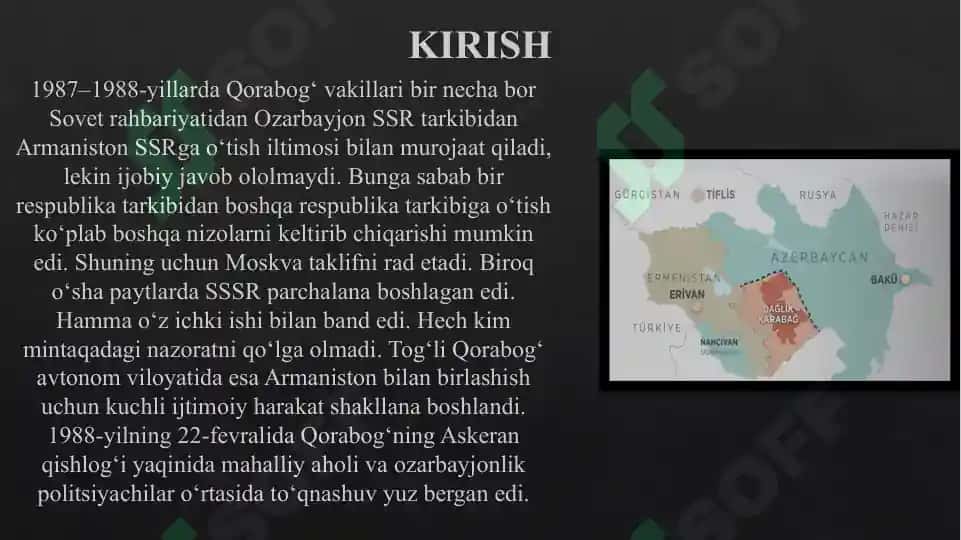 Tog’li Qorabog’: Ozarbayjon va Armaniston urushi 3