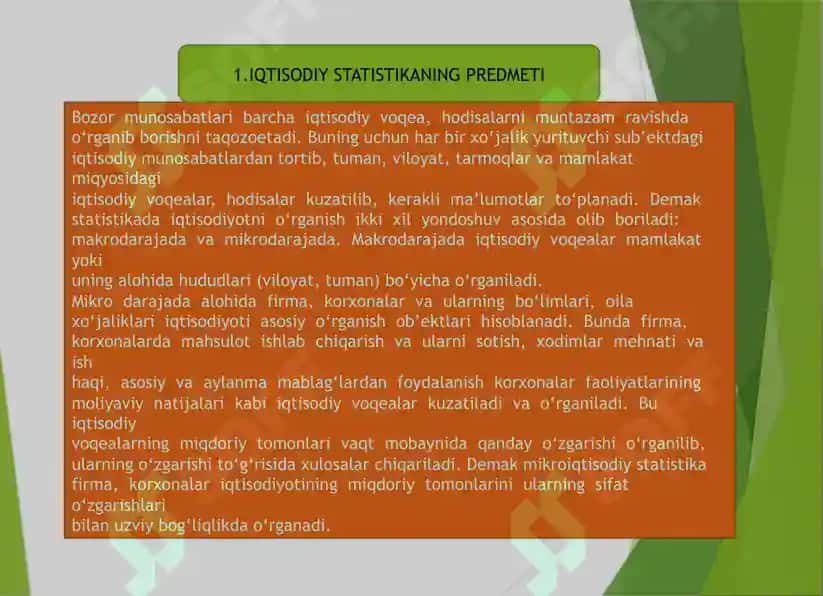 Iqtisodiy statistika 2