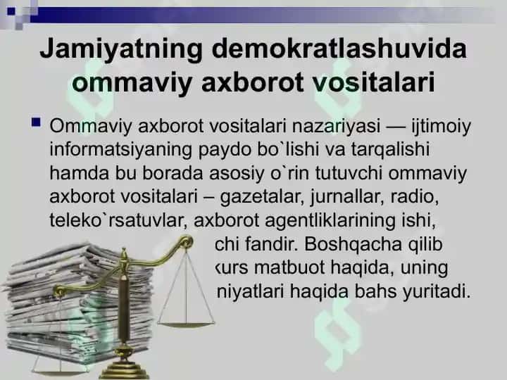 Ommaviy axborot vositalari nazariyasi 3