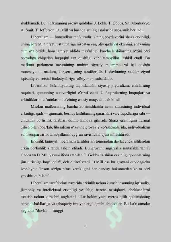 Zamonaviy mafkuraning siyosiy hayotga ta’siri 8