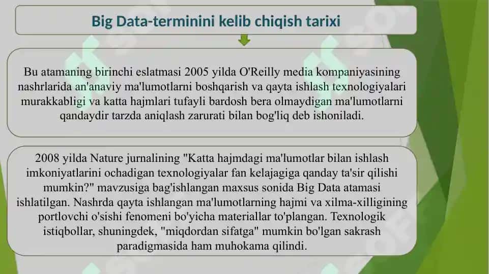 Katta Ma'lumotlarni Qayta Ishlar Texnologiyalari 2