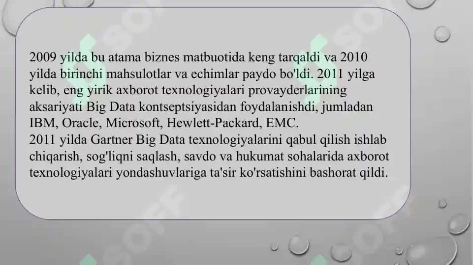 Katta Ma'lumotlarni Qayta Ishlar Texnologiyalari 3