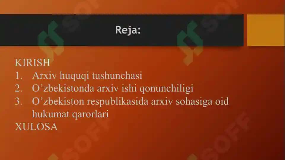 Arxiv huquqi tushunchasi 2