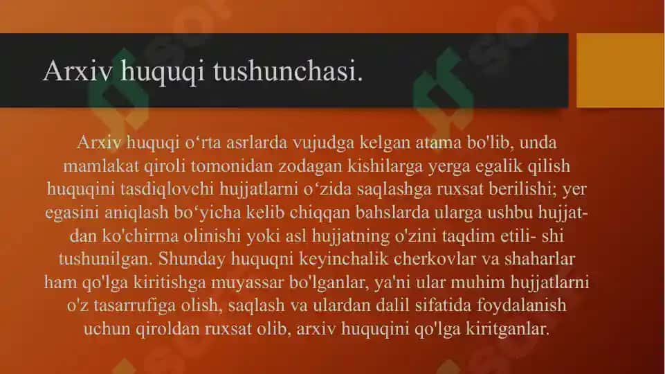 Arxiv huquqi tushunchasi 3