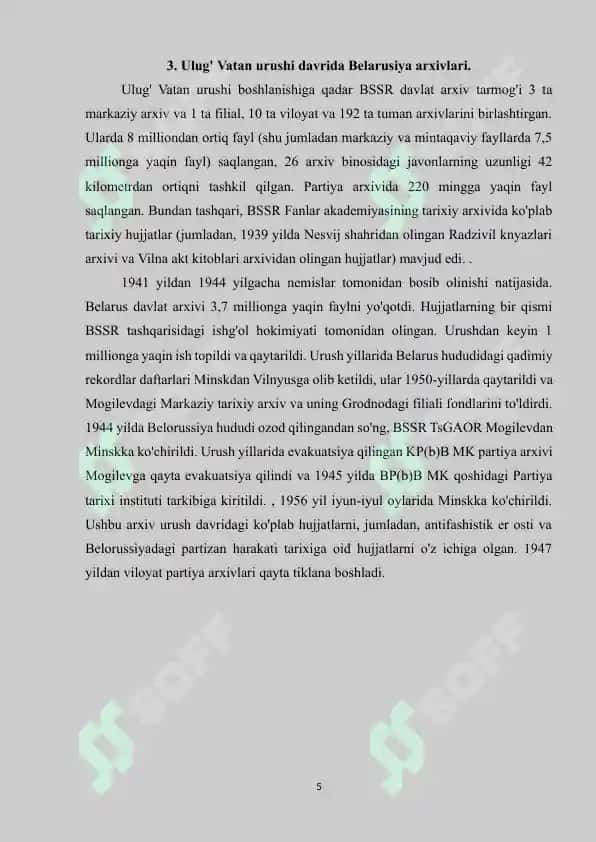 BELARUSIYADA ARXIV ISHI TARIXI 5