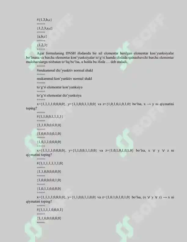 diskret tuzilmalar fanidan yakuniy savollar va javoblar 4