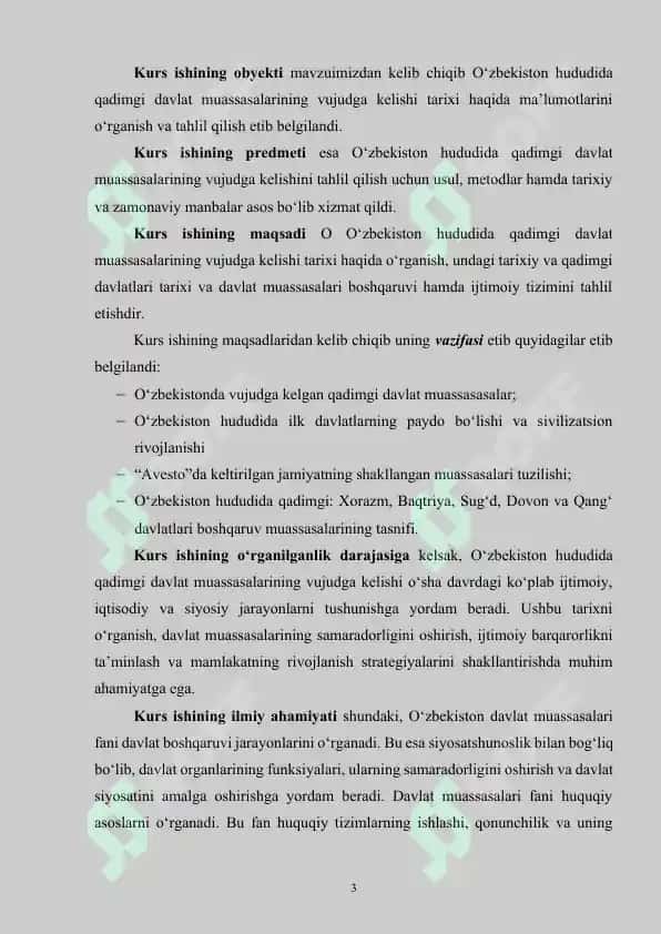 O‘zbekiston hududida qadimgi davlat muassasalarining vujudga kelishi 3