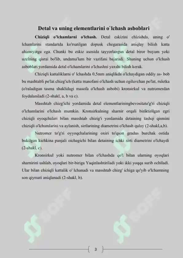 Eskiz va ishchi chizma chizish 4