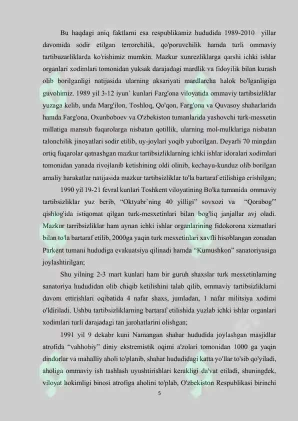 O‘ZBEKISTON RESPUBLIKASI ICHKI ISHLAR VAZIRLIGI 5