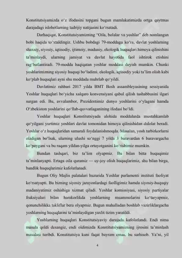 YANGI KONSTITUTSIYADA YOSHLAR VA IJTIMOIY HIMOYA MASALALARI 4