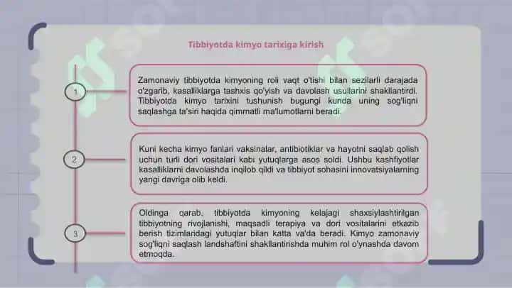 Kimyo faning zamonaviy tibbiyotdagi o'rni-kecha, bugun va erta 3