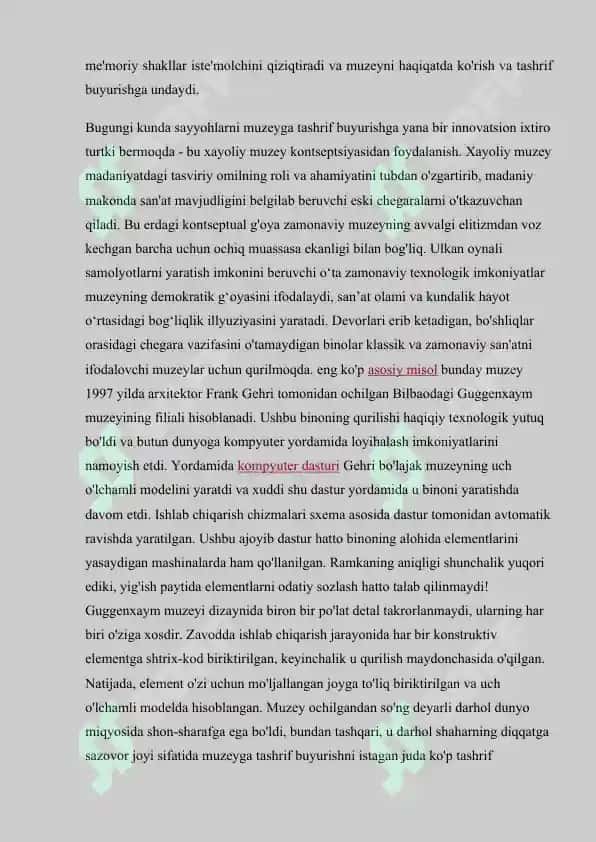 Muzeylarda animatorlik xizmatini tashkil qilish 4