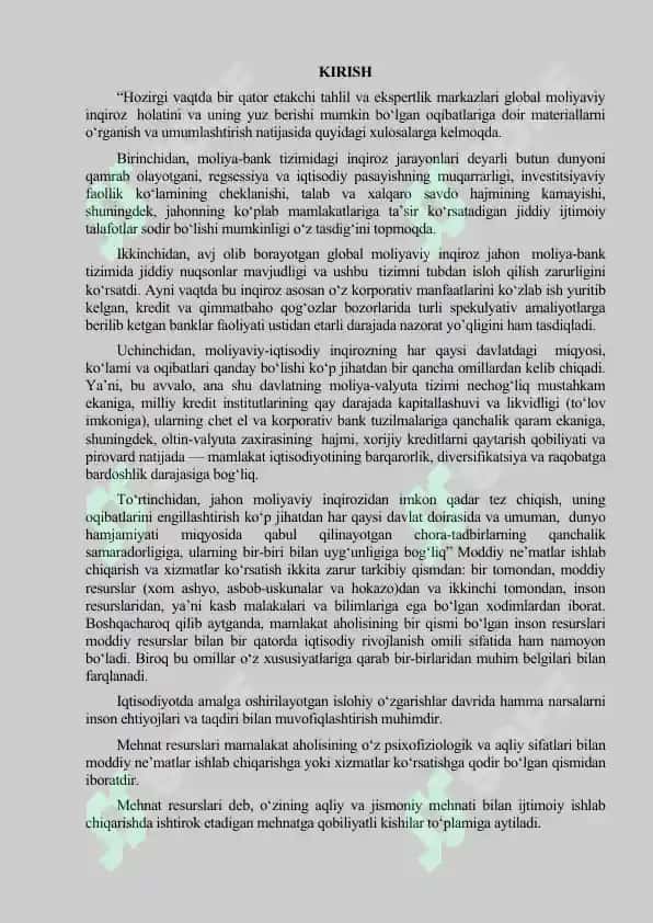 Mehnat bozori va korxonalarda mehnat resurslaridan foydalanish 2