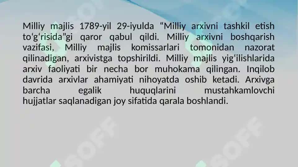 1790-yil Fransiya Milliy arxivining tashkil etilishi 6