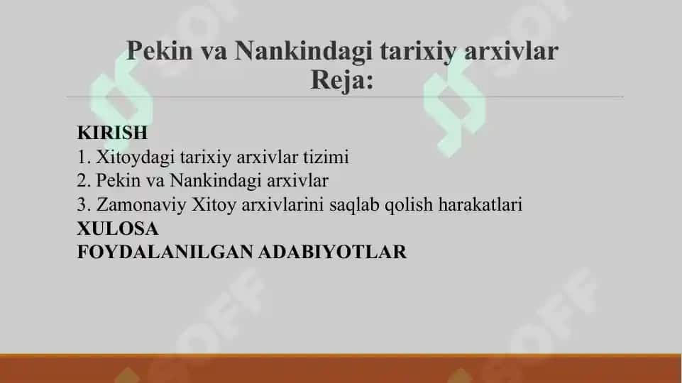 Pekin va Nankindagi tarixiy arxivlar 2