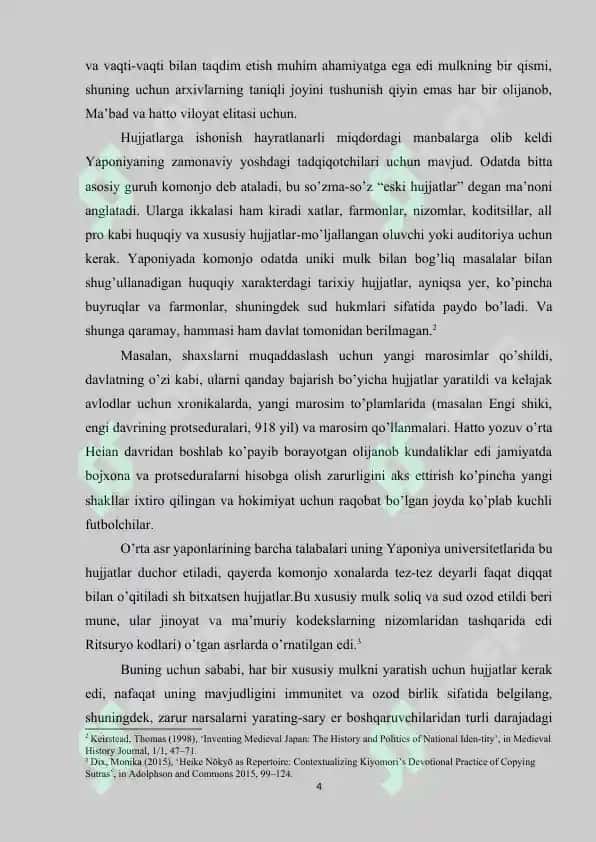 Yaponiyada arxiv ishi tarixi 4