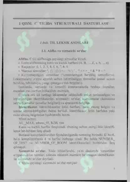 C va C++ tili: kasb-hunar kollejlari uchun o'quv qo‘llanma 5
