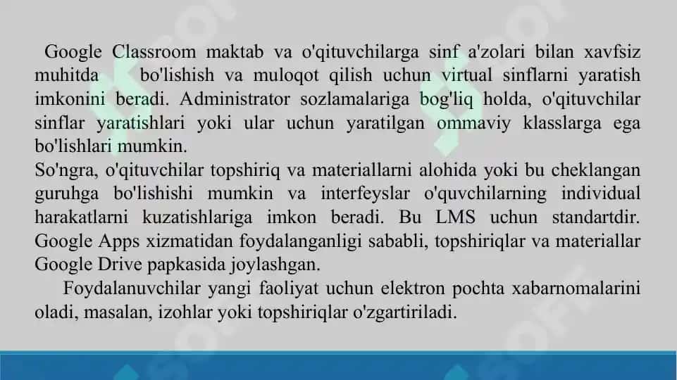 Google Classroom. Taqdimot 14 bet. 4
