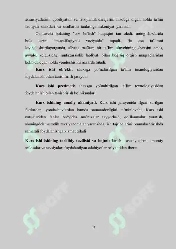 SHAXSGA YO’NALTIRILGAN TA'LIM-TARBIYA TEXNOLOGIYALARI 3
