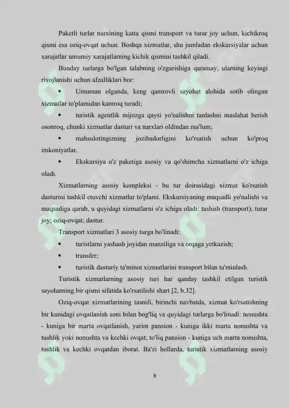 Turistik marshrutlarni ishlab chiqish tamoyillari 8