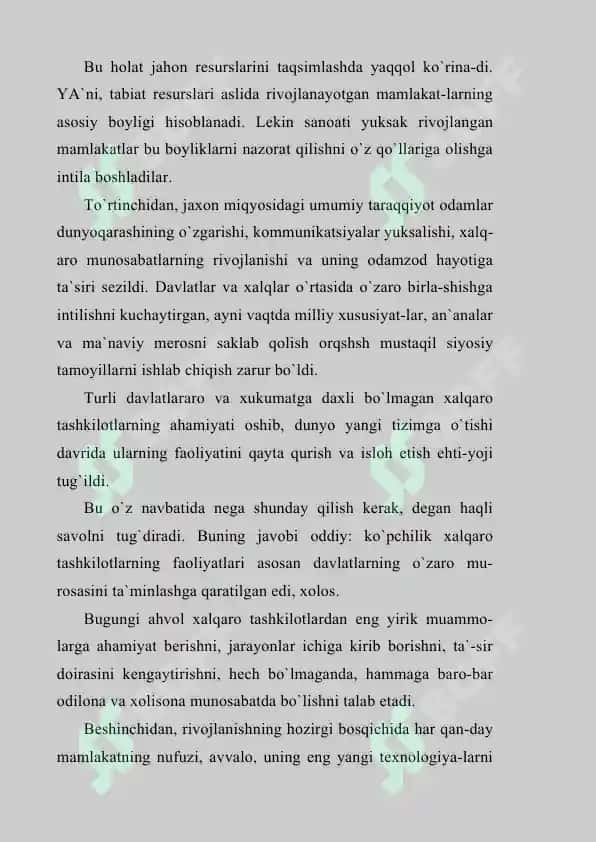O`zbekiston Respublikasining jahon hamjamiyatiga qo`shilishi 3