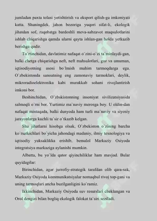 O`zbekiston Respublikasining jahon hamjamiyatiga qo`shilishi 8