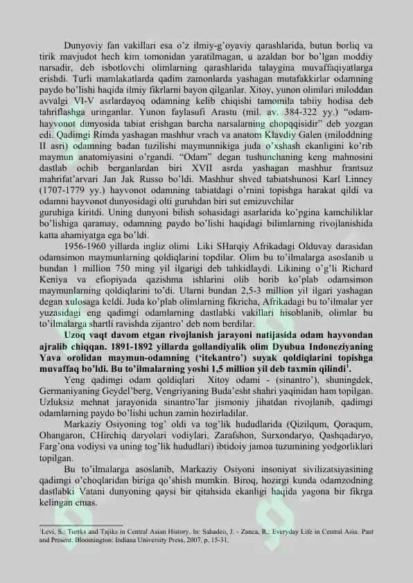 Markaziy Osiyo insoniyat sivilizitsiyasining qadimiy o’choqlaridan biri 3