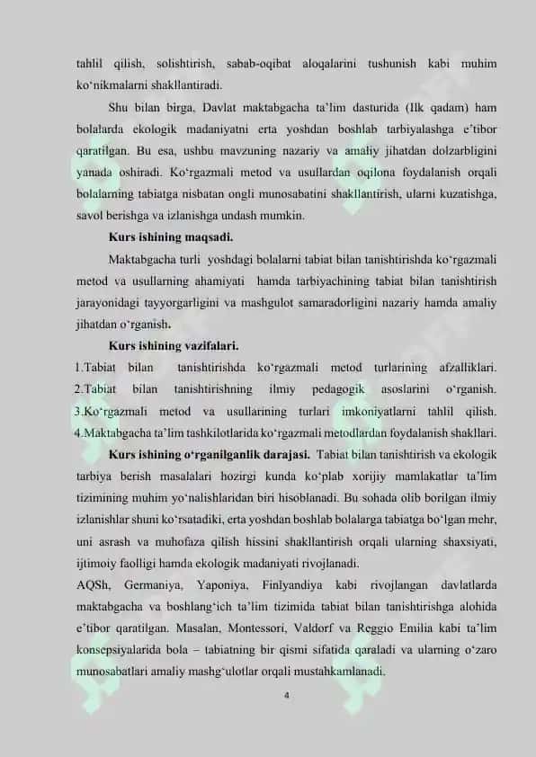 Tabiat bilan tanishtirishning ko‘rgazmali metod va usullari 4