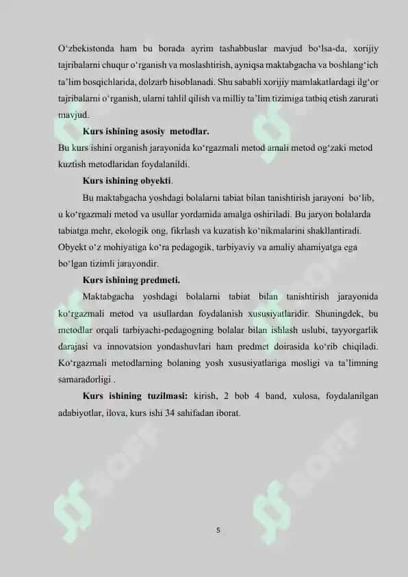 Tabiat bilan tanishtirishning ko‘rgazmali metod va usullari 5