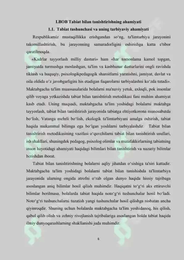 Tabiat bilan tanishtirishning ko‘rgazmali metod va usullari 6