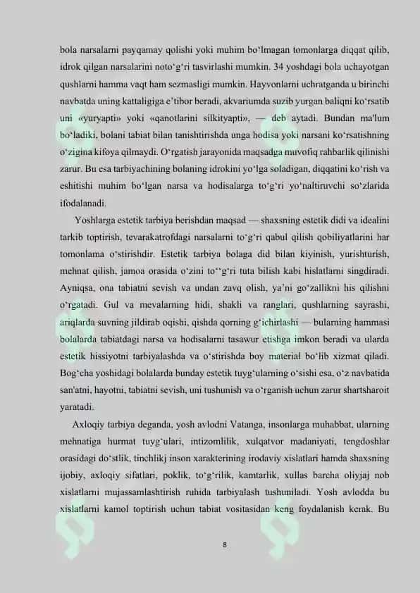 Tabiat bilan tanishtirishning ko‘rgazmali metod va usullari 8