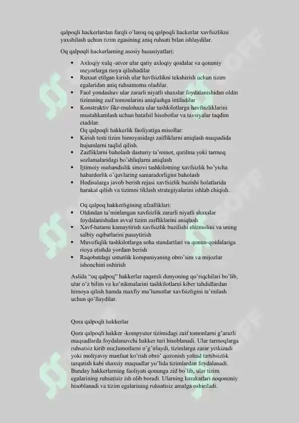 KIBER XAVFSIZLIK (CYBER SECURITY) 2