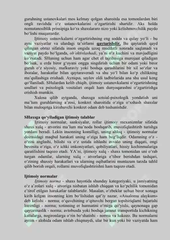 Ijtimoiy psixologiyada shaxs muammosi 4
