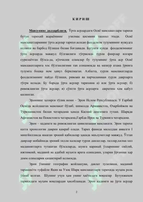 X-XV asrlarda Eronning ijtimoiy-iqtisodiy va siyosiy ahvoli 2
