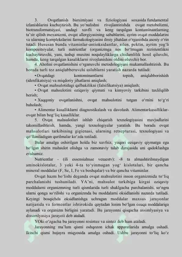 Ovqat va uning hazm bo‘lishi haqida tushuncha 4