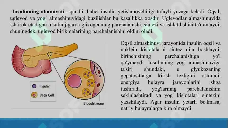 Qandli diabet. Taqdimot 23 bet. 4