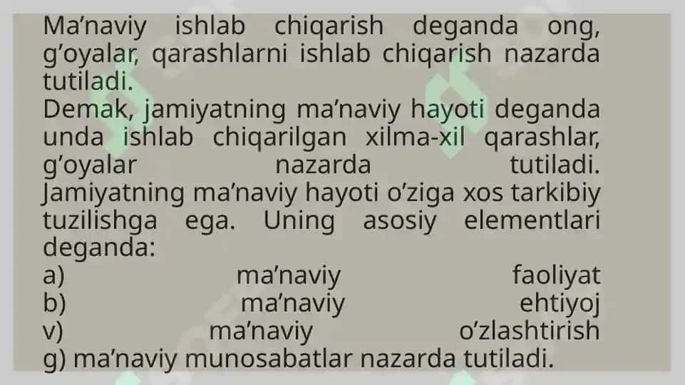 Jamiyat ma’naviy hayoti 4