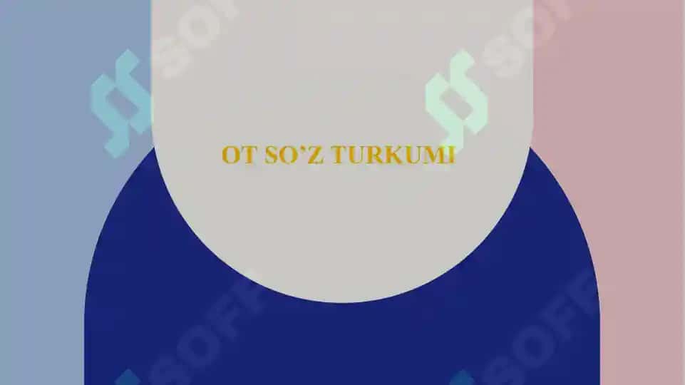 Ot so‘z turkumi darsi 2