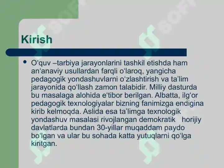 O`qitish jarayonida texnologik yondashuv 3