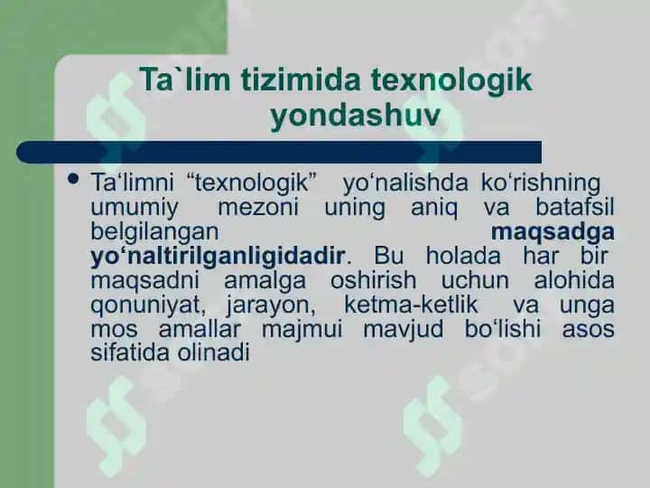 O`qitish jarayonida texnologik yondashuv 4