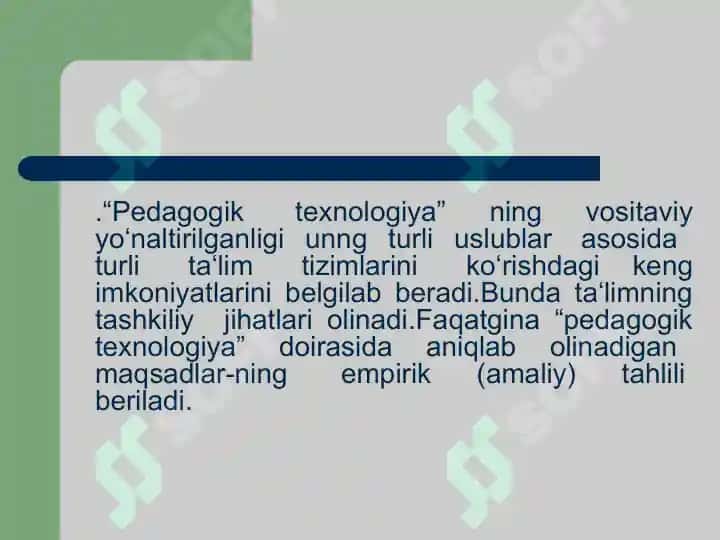O`qitish jarayonida texnologik yondashuv 5