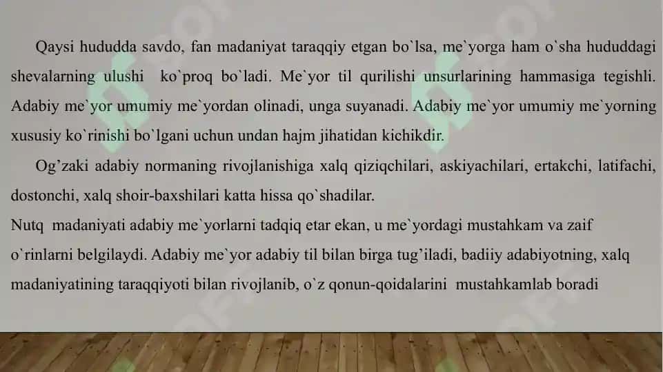 O`zbek adabiy tilining me`yorlari 4
